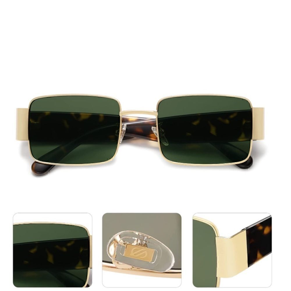 Retro Vintage Rectangular Sunglasses  - Picture 2 of 3